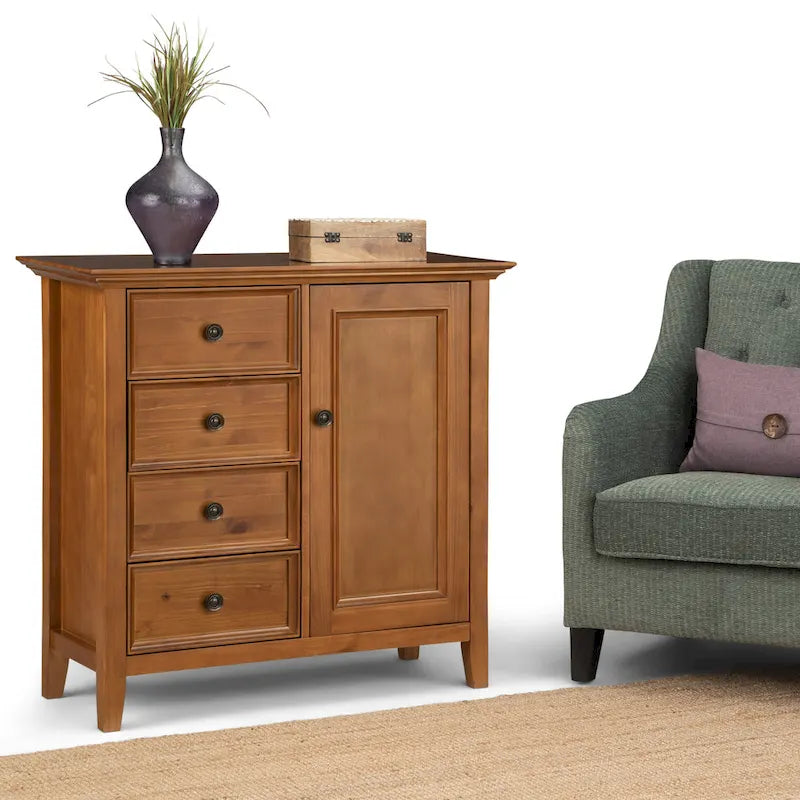 WYNDENHALL Halifax Armadietto multiuso 37 pollici in LEGNO MASSELLO in stile Transizionale - 37w x 17d x 36 h