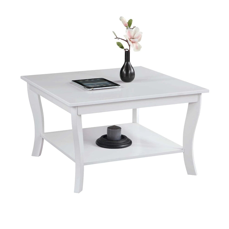 Convenience Concepts American Heritage Square Coffee Table with Shelf