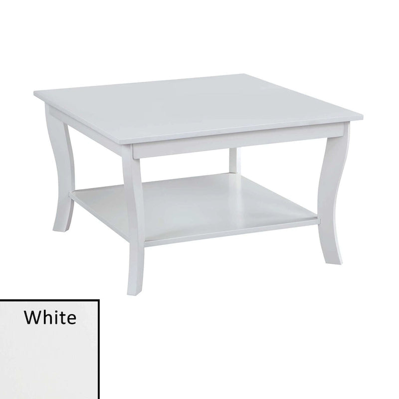Convenience Concepts American Heritage Square Coffee Table with Shelf