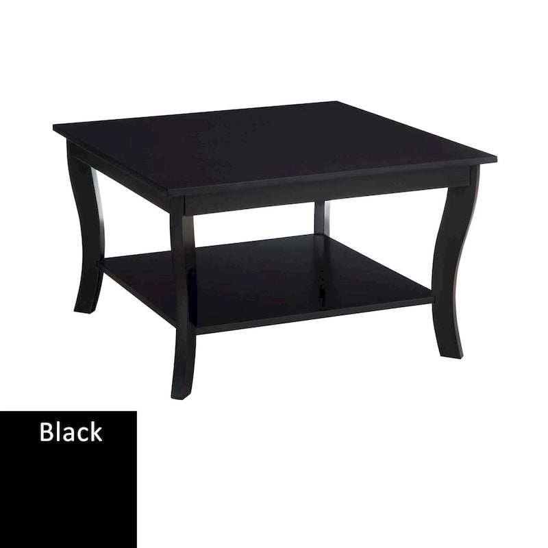 Convenience Concepts American Heritage Square Coffee Table with Shelf