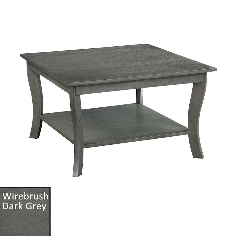 Convenience Concepts American Heritage Square Coffee Table with Shelf