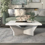 Tavolino da caffè Ameena con piano in vetro contemporaneo di Furniture of America