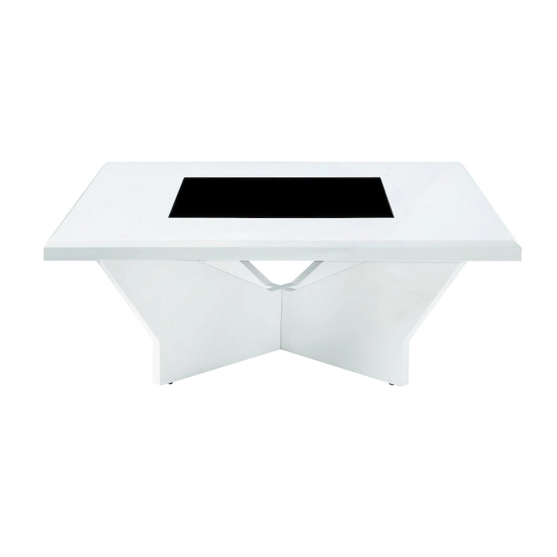 Tavolino da caffè Ameena con piano in vetro contemporaneo di Furniture of America