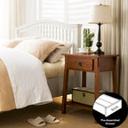 Tavolino finale con cassetto Leick Home in legno massello Mission