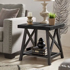 Tavolino d'appoggio Bryson Rustic X-Base con ripiano di iNSPIRE Q Classic