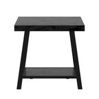 Tavolino d'appoggio Bryson Rustic X-Base con ripiano di iNSPIRE Q Classic