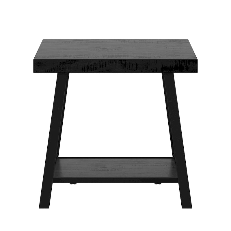 Tavolino d'appoggio Bryson Rustic X-Base con ripiano di iNSPIRE Q Classic
