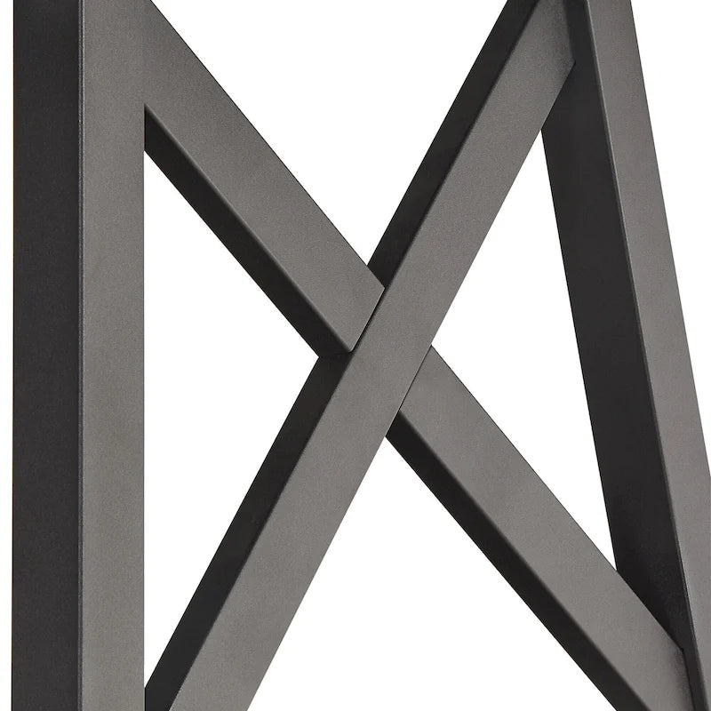Tavolino d'appoggio Bryson Rustic X-Base con ripiano di iNSPIRE Q Classic