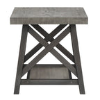 Tavolino d'appoggio Bryson Rustic X-Base con ripiano di iNSPIRE Q Classic