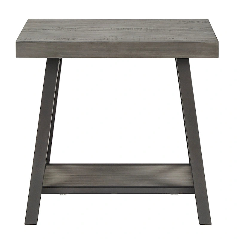 Tavolino d'appoggio Bryson Rustic X-Base con ripiano di iNSPIRE Q Classic