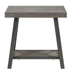 Tavolino d'appoggio Bryson Rustic X-Base con ripiano di iNSPIRE Q Classic