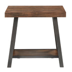 Tavolino d'appoggio Bryson Rustic X-Base con ripiano di iNSPIRE Q Classic