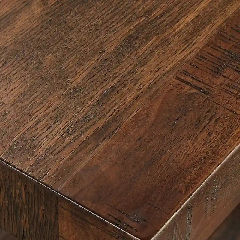 Tavolino d'appoggio Bryson Rustic X-Base con ripiano di iNSPIRE Q Classic