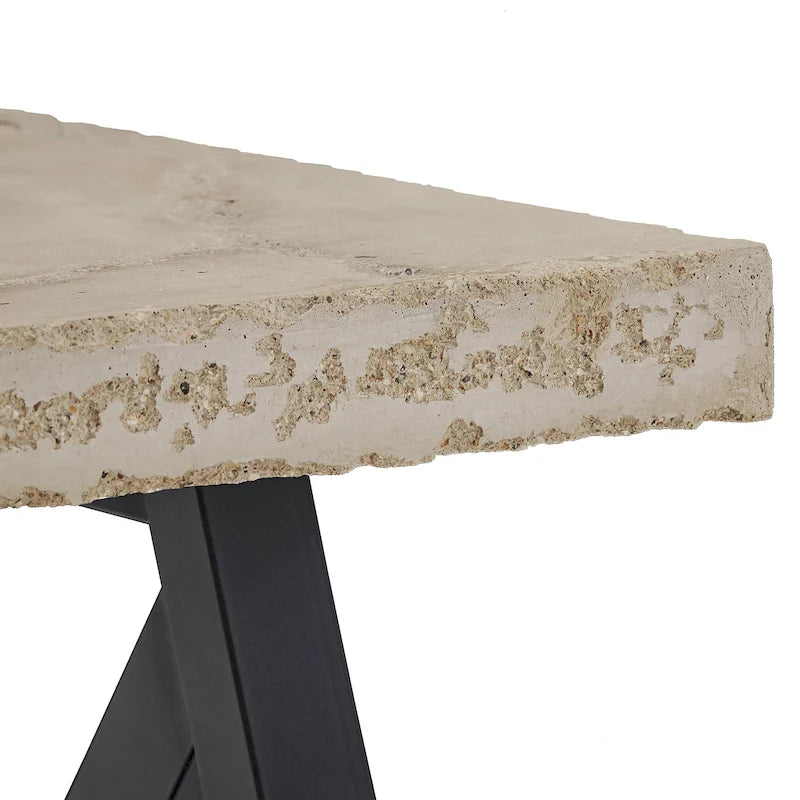 Tavolino d'appoggio Bryson Rustic X-Base con ripiano di iNSPIRE Q Classic