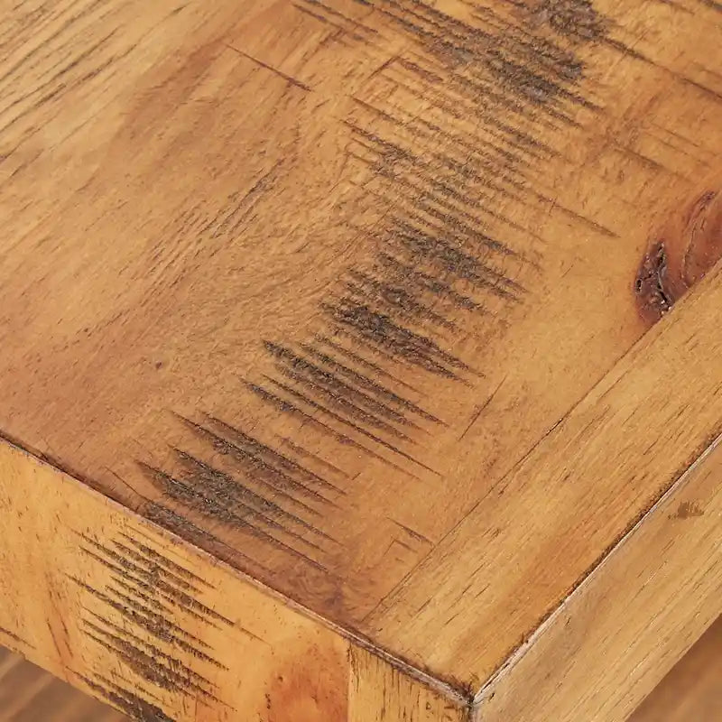 Tavolino d'appoggio Bryson Rustic X-Base con ripiano di iNSPIRE Q Classic