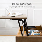 Tavolino da Caffè Rettangolare Tradizionale Gaston con Ripiano Contenitore di HULALA HOME