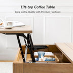 Tavolino da Caffè Rettangolare Tradizionale Gaston con Ripiano Contenitore di HULALA HOME