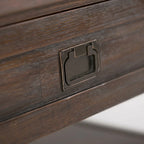 WYNDENHALL Garret, tavolino da caffè quadrato rustico in LEGNO DI ACACIA MASSICCIO, larghezza 38 pollici - 38 L x 38 P x 19 A