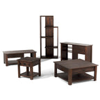 WYNDENHALL Garret, tavolino da caffè quadrato rustico in LEGNO DI ACACIA MASSICCIO, larghezza 38 pollici - 38 L x 38 P x 19 A