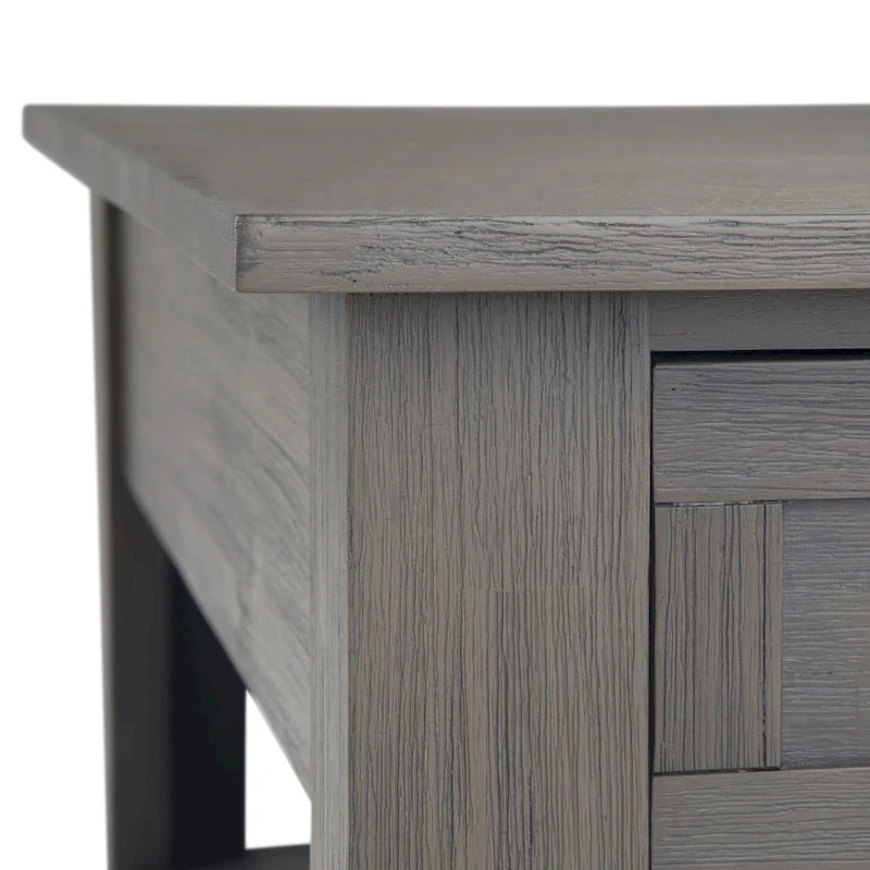 WYNDENHALL Garret, tavolino da caffè quadrato rustico in LEGNO DI ACACIA MASSICCIO, larghezza 38 pollici - 38 L x 38 P x 19 A