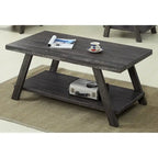 Roundhill Furniture Athens Set 3 Tavolini con Ripiani in Legno Replicato Contemporaneo