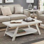 Roundhill Furniture Athens Set 3 Tavolini con Ripiani in Legno Replicato Contemporaneo