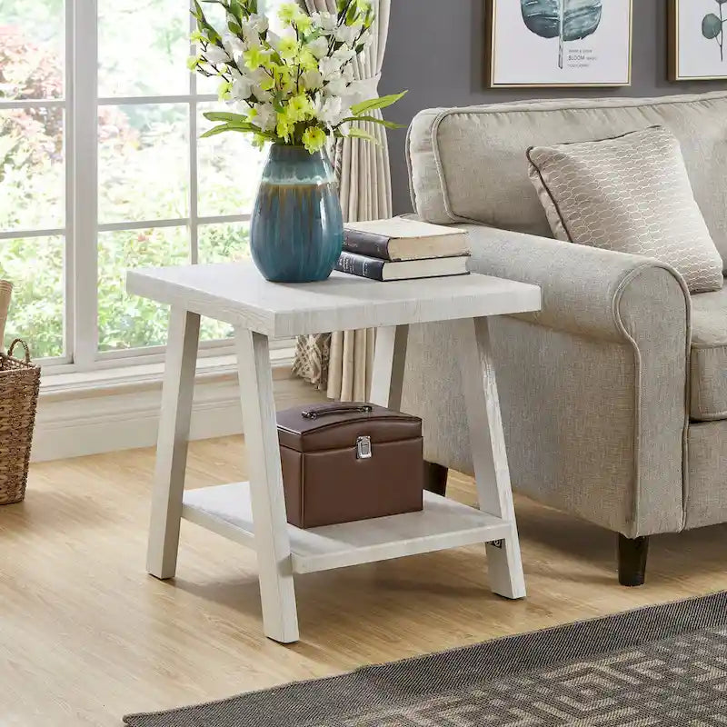 Roundhill Furniture Athens Set 3 Tavolini con Ripiani in Legno Replicato Contemporaneo