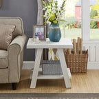 Roundhill Furniture Athens Set 3 Tavolini con Ripiani in Legno Replicato Contemporaneo