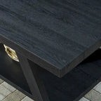 Roundhill Furniture Athens Set 3 Tavolini con Ripiani in Legno Replicato Contemporaneo