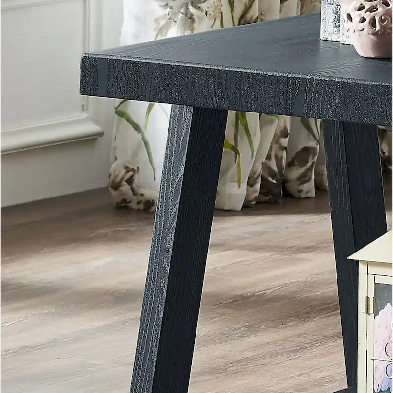Roundhill Furniture Athens Set 3 Tavolini con Ripiani in Legno Replicato Contemporaneo