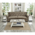 Roundhill Furniture Athens Set 3 Tavolini con Ripiani in Legno Replicato Contemporaneo