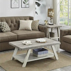 Roundhill Furniture Athens Set 3 Tavolini con Ripiani in Legno Replicato Contemporaneo