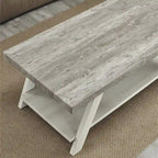 Roundhill Furniture Athens Set 3 Tavolini con Ripiani in Legno Replicato Contemporaneo