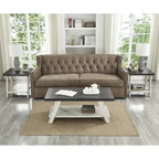 Roundhill Furniture Athens Set 3 Tavolini con Ripiani in Legno Replicato Contemporaneo