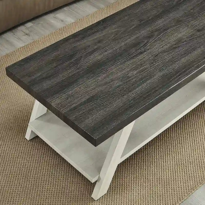 Roundhill Furniture Athens Set 3 Tavolini con Ripiani in Legno Replicato Contemporaneo