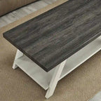 Roundhill Furniture Athens Set 3 Tavolini con Ripiani in Legno Replicato Contemporaneo