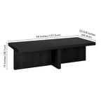 Tavolino rettangolare Elna 54 Wide - 54 Wide