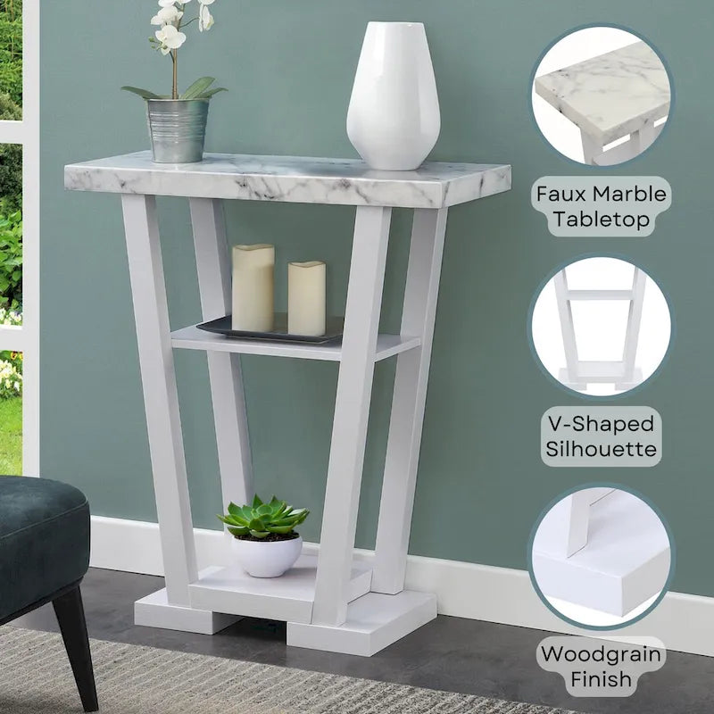 Convenience Concepts Newport V Tavolo Consolle con Ripiani