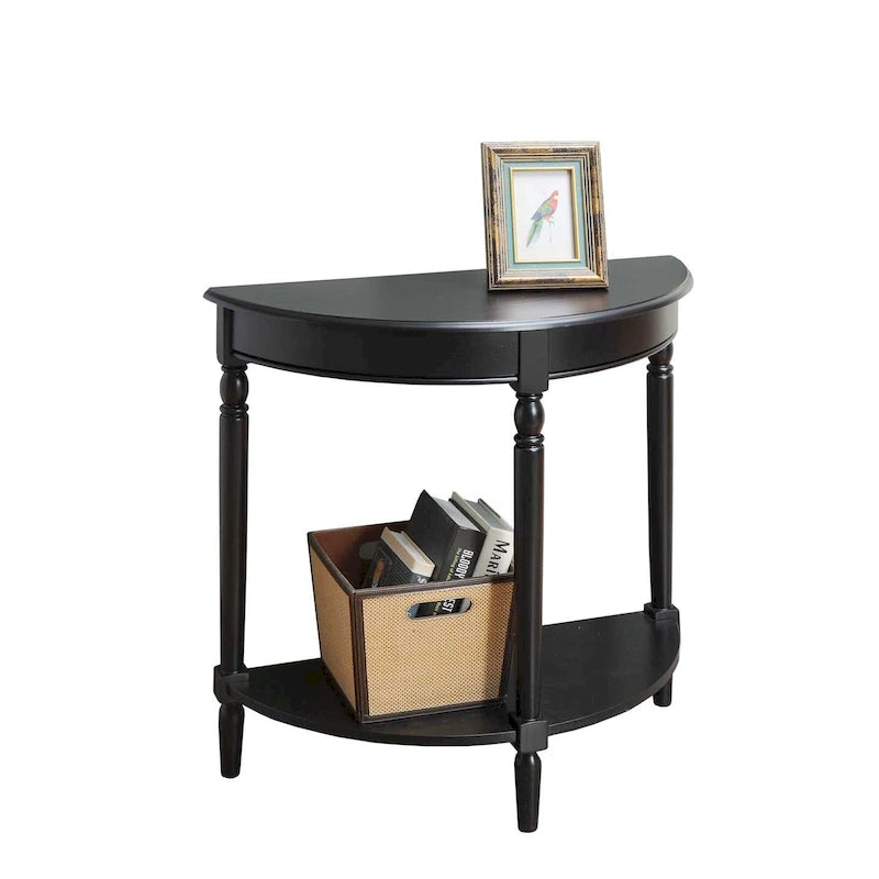 Consolle da ingresso semicircolare "French Country" con ripiano di Convenience Concepts