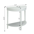 Consolle da ingresso semicircolare "French Country" con ripiano di Convenience Concepts