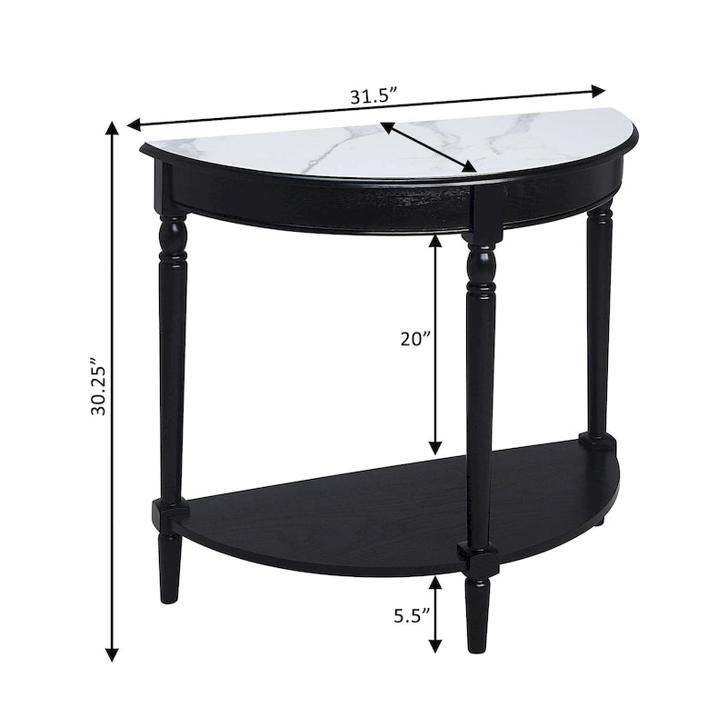 Consolle da ingresso semicircolare "French Country" con ripiano di Convenience Concepts