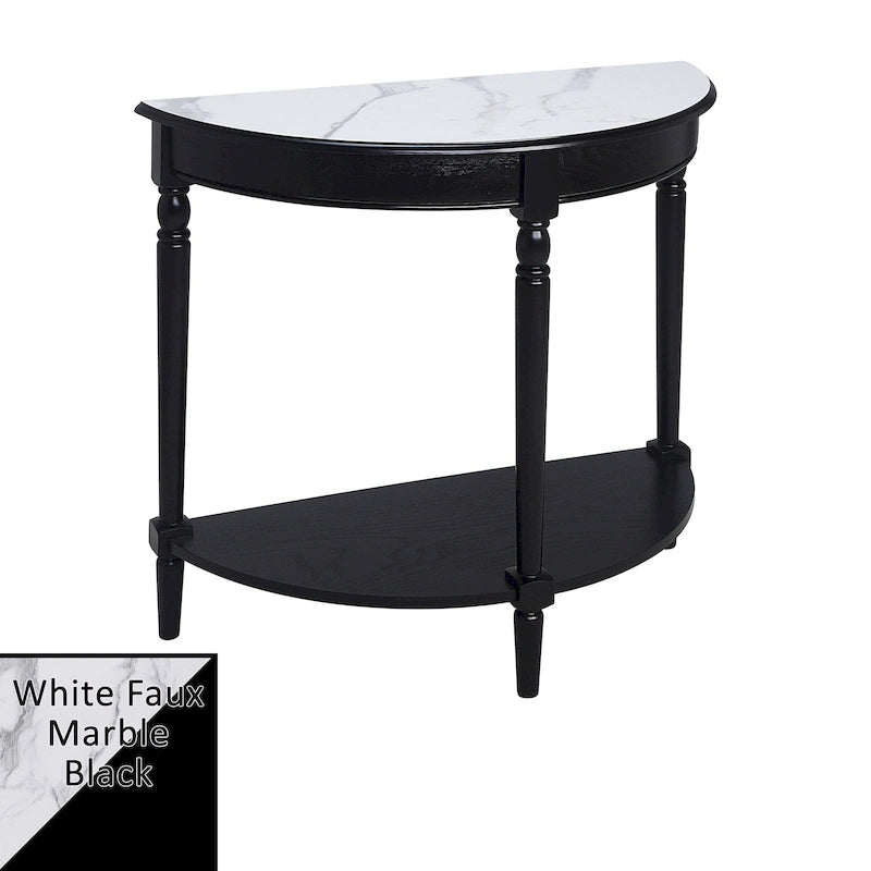 Consolle da ingresso semicircolare "French Country" con ripiano di Convenience Concepts