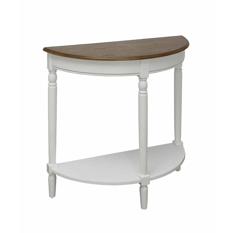 Consolle da ingresso semicircolare "French Country" con ripiano di Convenience Concepts