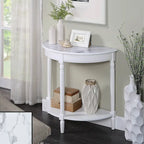 Consolle da ingresso semicircolare "French Country" con ripiano di Convenience Concepts