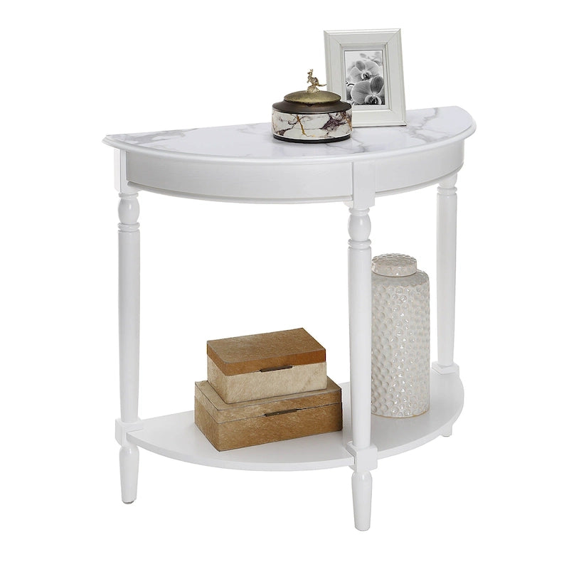 Consolle da ingresso semicircolare "French Country" con ripiano di Convenience Concepts
