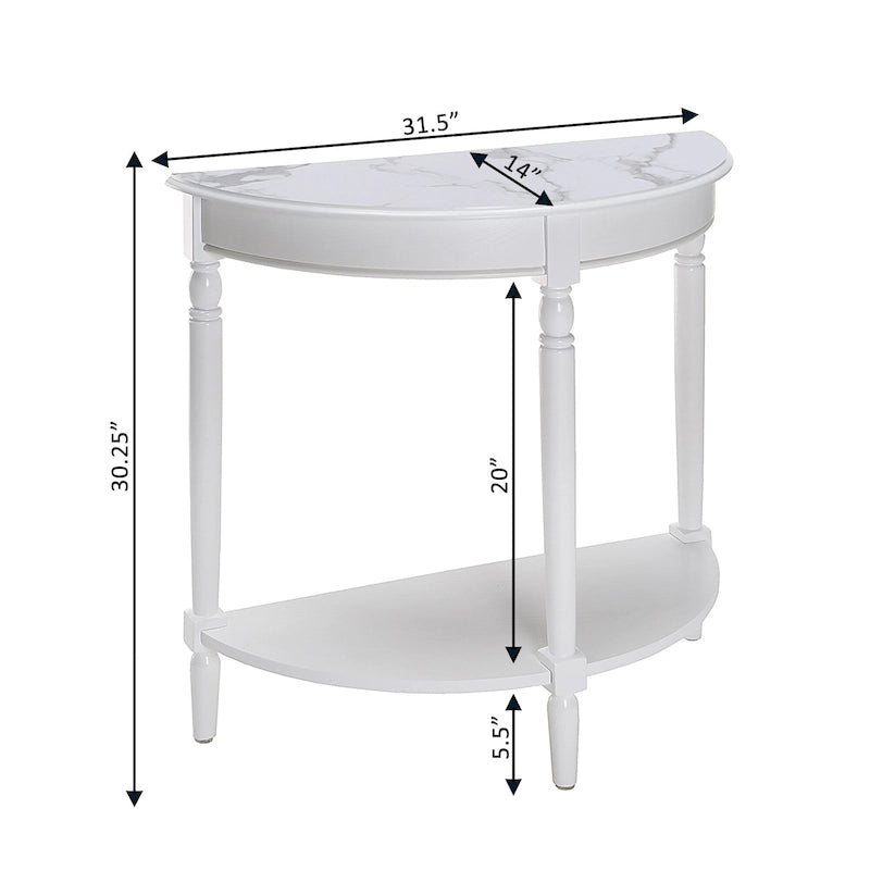 Consolle da ingresso semicircolare "French Country" con ripiano di Convenience Concepts