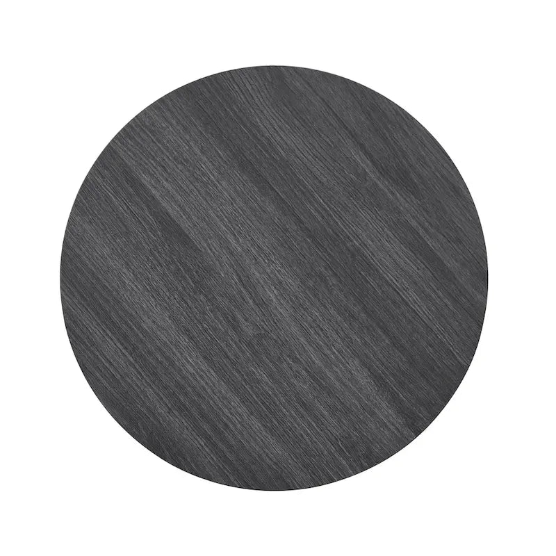 Tavolino rotondo con ripiano in legno contemporaneo Anze di Roundhill Furniture