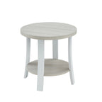 Tavolino rotondo con ripiano in legno contemporaneo Anze di Roundhill Furniture