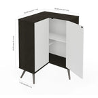 Meuble de rangement d'angle Krom pour petits espaces de Bestar