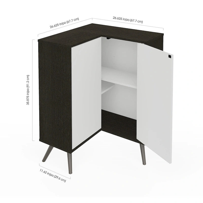 Meuble de rangement d'angle Krom pour petits espaces de Bestar
